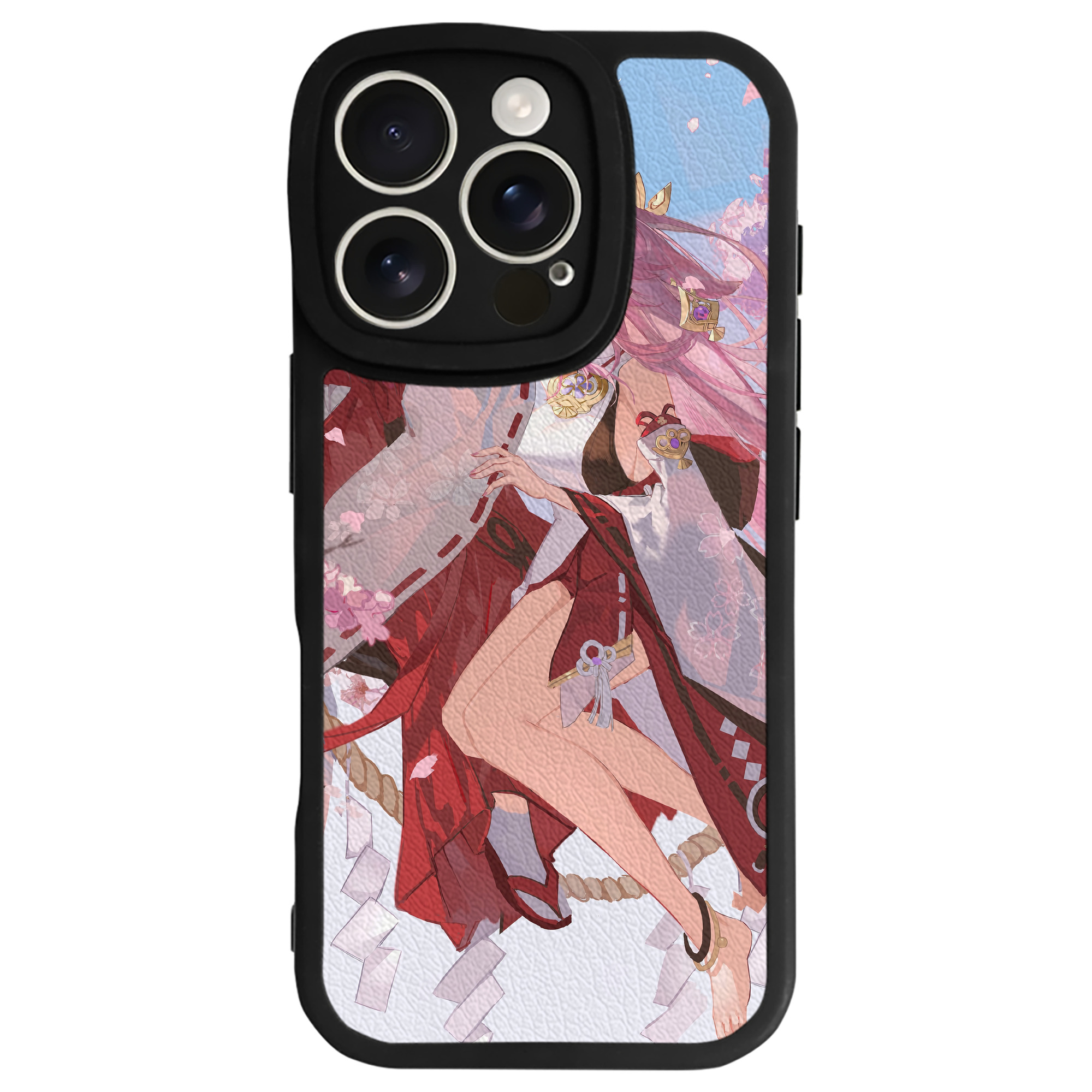 げんし神 genshin 【iPhone 16シリーズ対応】シリコンスマホケース（レザー調） 材質：シリコン